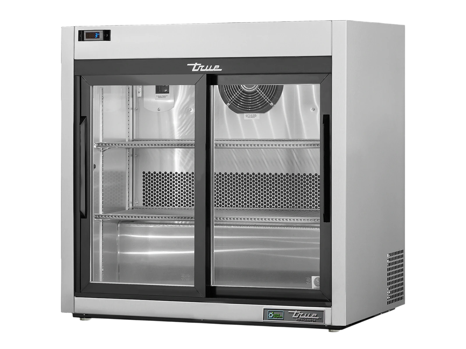 True TSD-09G-HC-LD Counter-Top Retail Merchandiser Refrigerator, 2 Glass Slide Doors