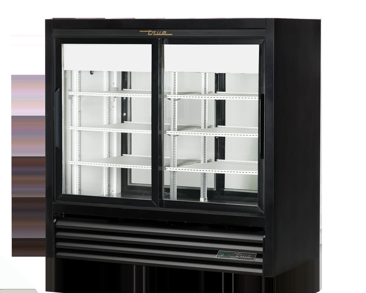 True GDM-41CPT-48-HC-LD Low-Height Narrow-Depth Pass-Through Glass Door Merchandiser – 1220 mm