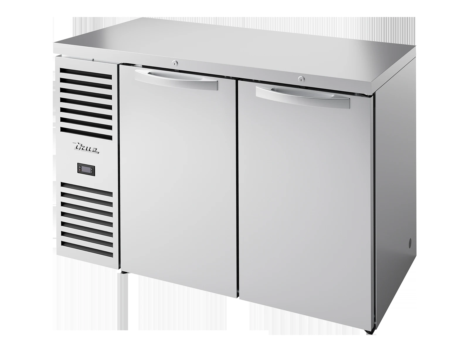 True TBR52-RISZ1-L-S-SS-2 Bar Refrigerator, Stainless Steel Ext, 2 Solid Swing Doors