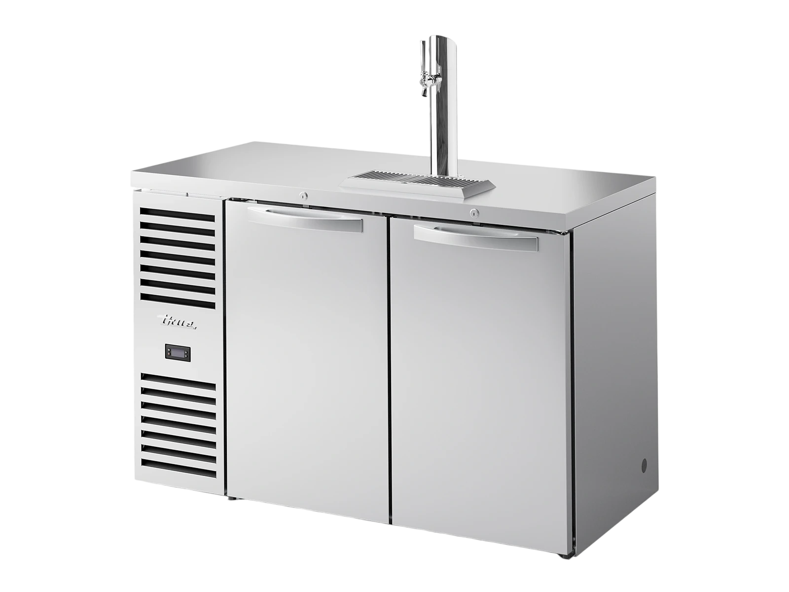 True TDR52-RISZ1-L-S-SS-2 Keg Chiller / Dispenser, Stainless Steel Ext, 2 Solid Swing Doors