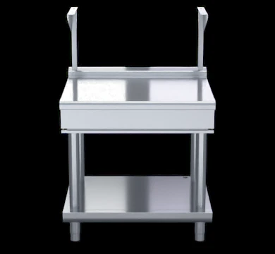 Waldorf BTL8900S-LS 900mm Bench Top With Salamander Support Low Back Version Leg Stand