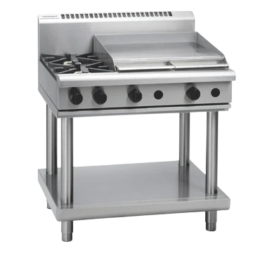 Waldorf RNL8606G-LS 900mm Gas Cooktop Low Back Version Leg Stand