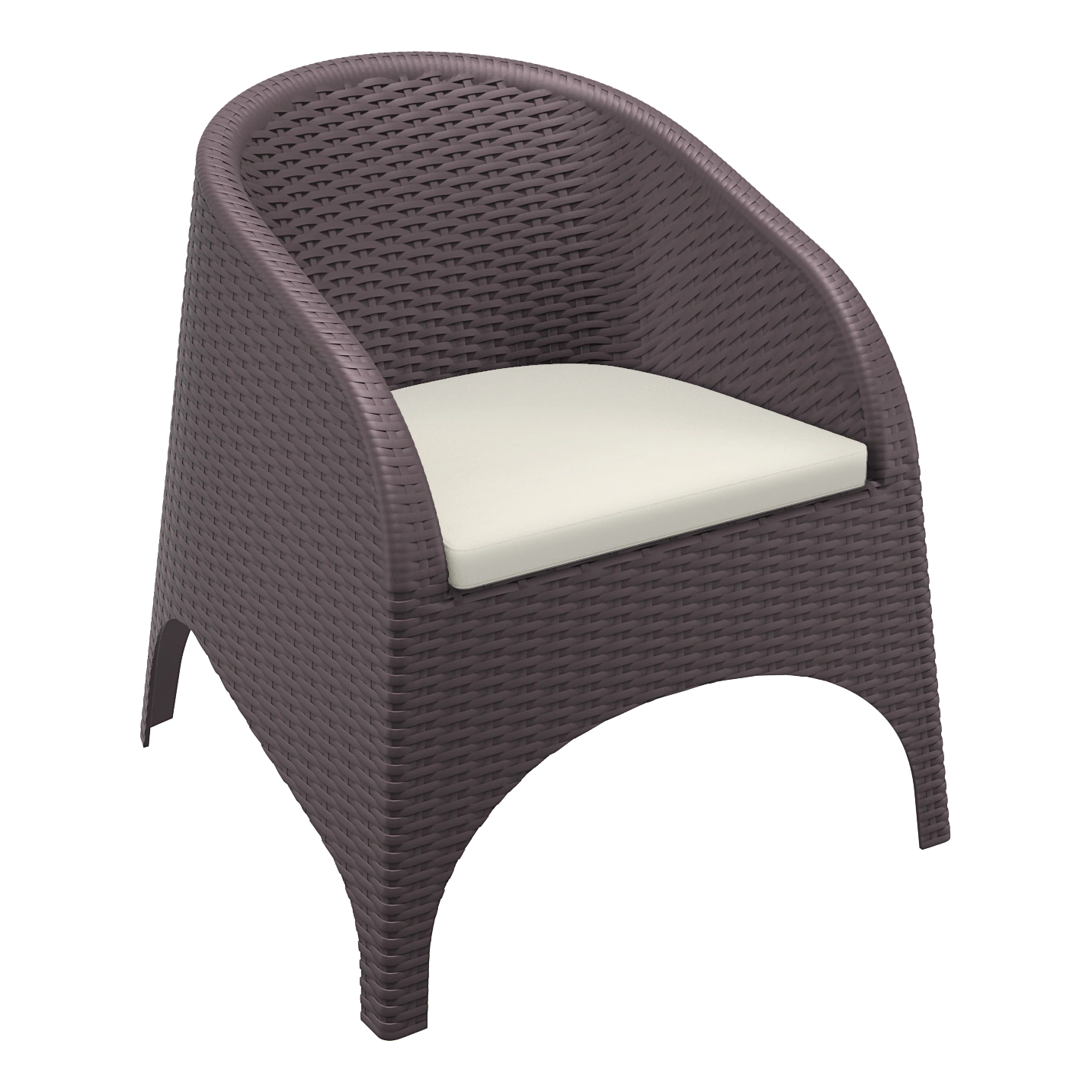 Siesta Aruba Arm Chair - Chocolate with Beige Cushion