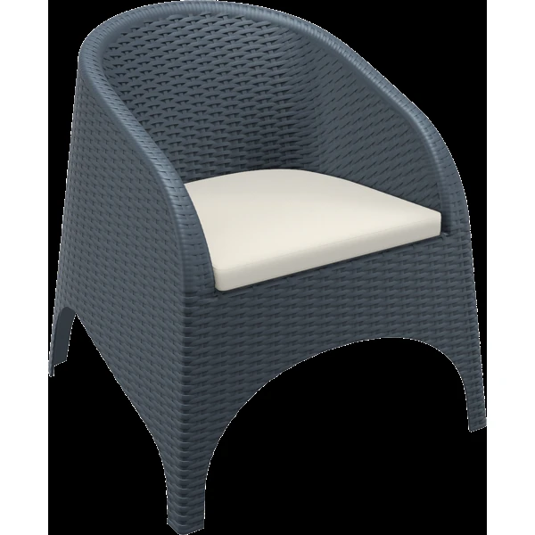 Siesta Aruba Arm Chair - Anthracite with Beige Cushion
