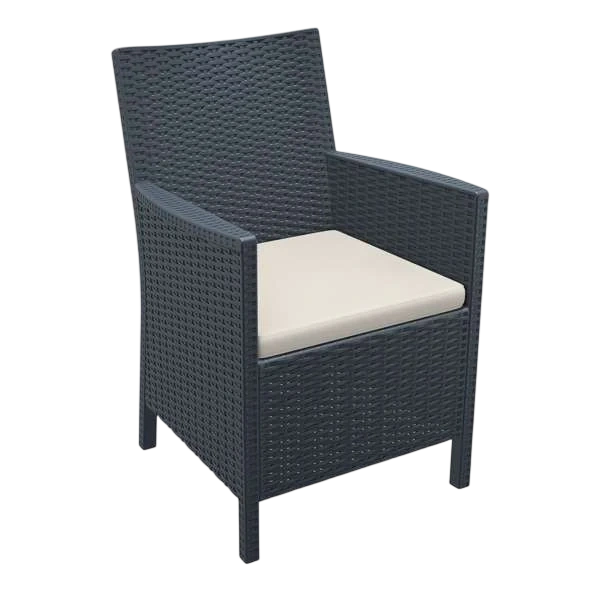 Siesta California Arm Chair - Anthracite with Beige Cushion