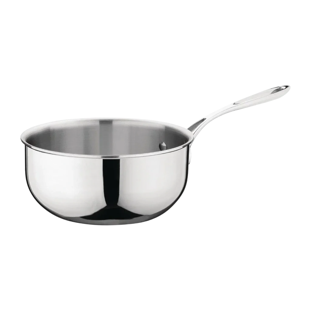 Vogue Y240 Tri-Wall Flared Sauté Pan 200mm – 2.57L Induction Safe commercial kitchen equipment