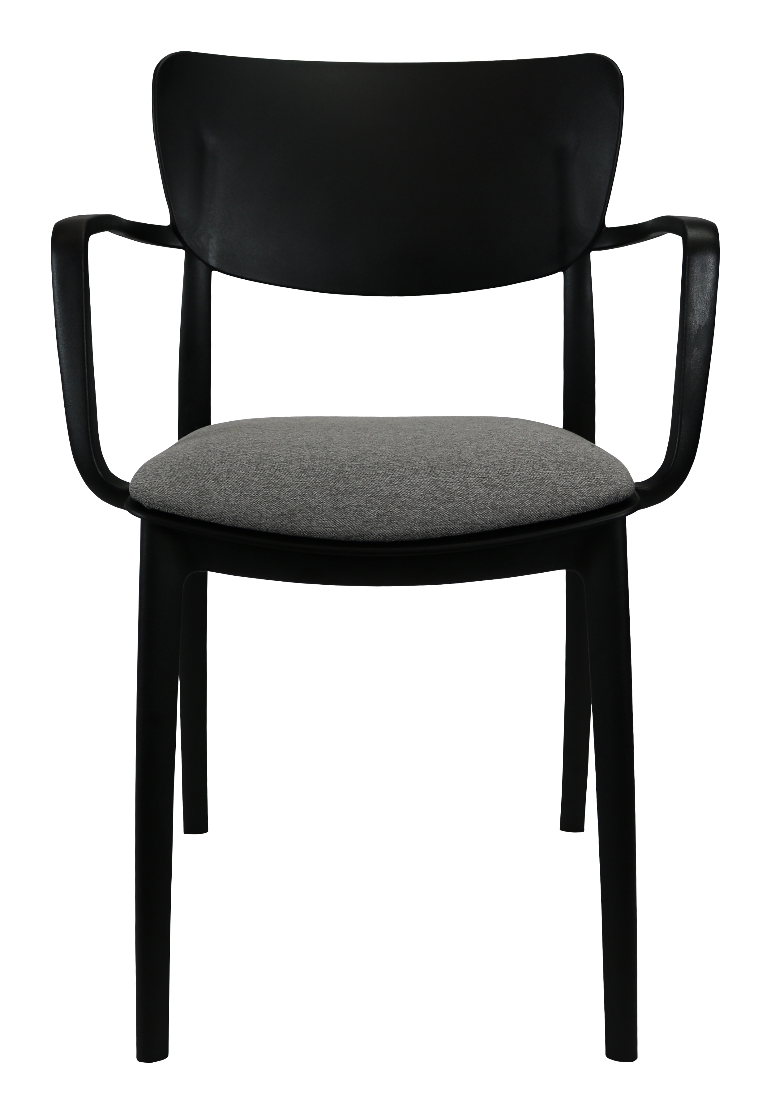 Siesta Lisa Arm Chair - Black with Taupe Fabric Cushion