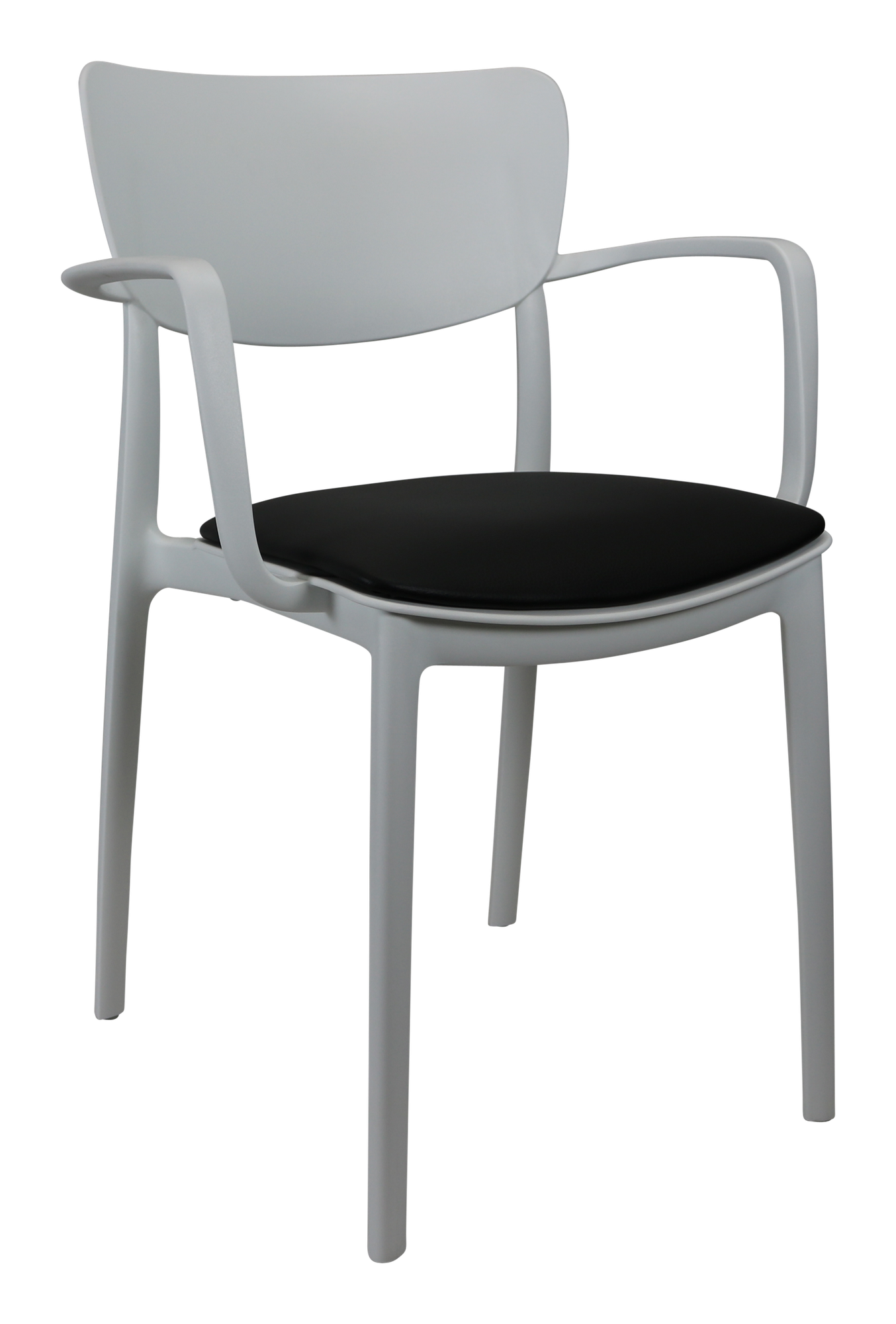 Siesta Lisa Arm Chair - White with Black Vinyl Cushion