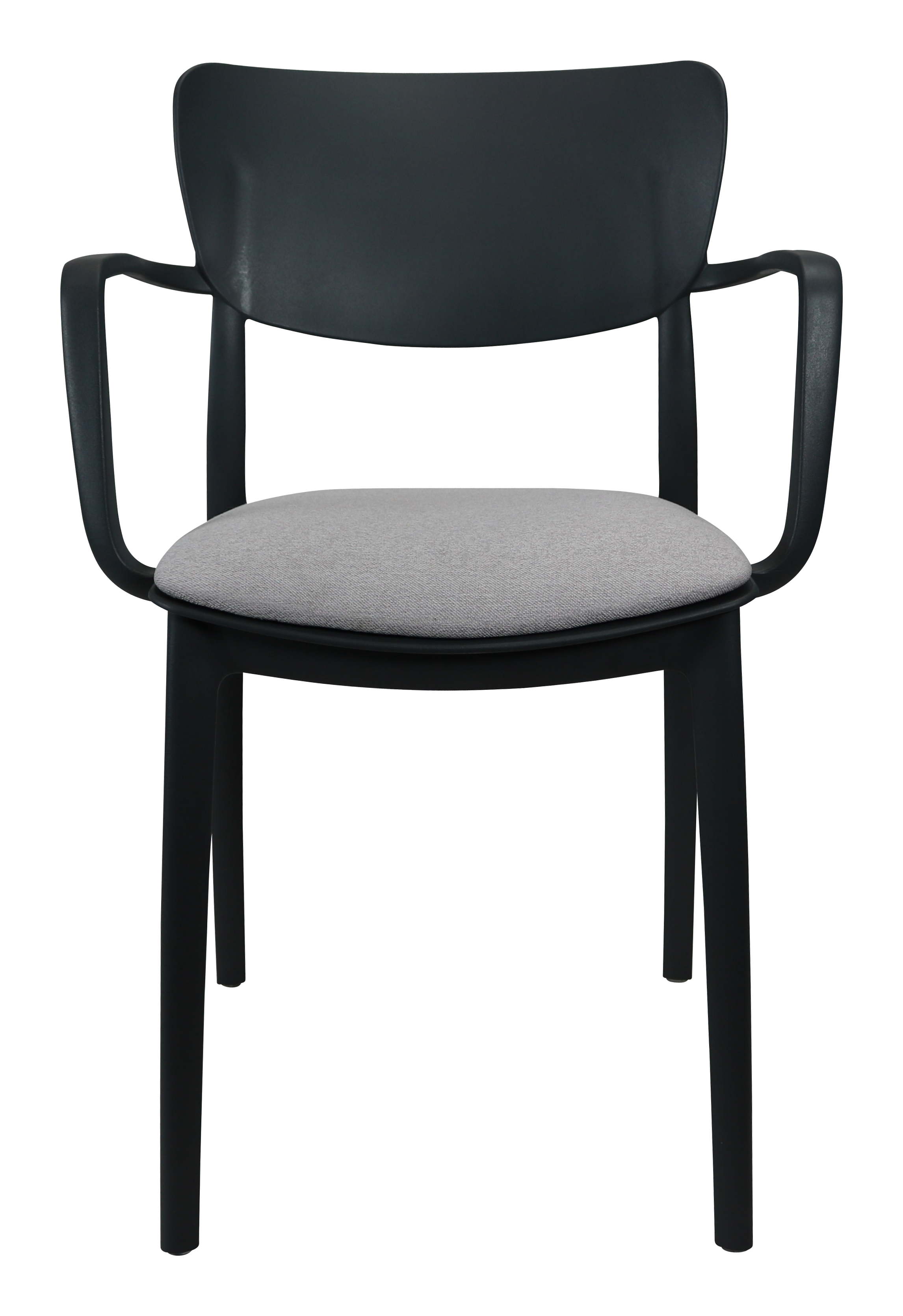Siesta Lisa Arm Chair - Anthracite with Light Grey Fabric Cushion