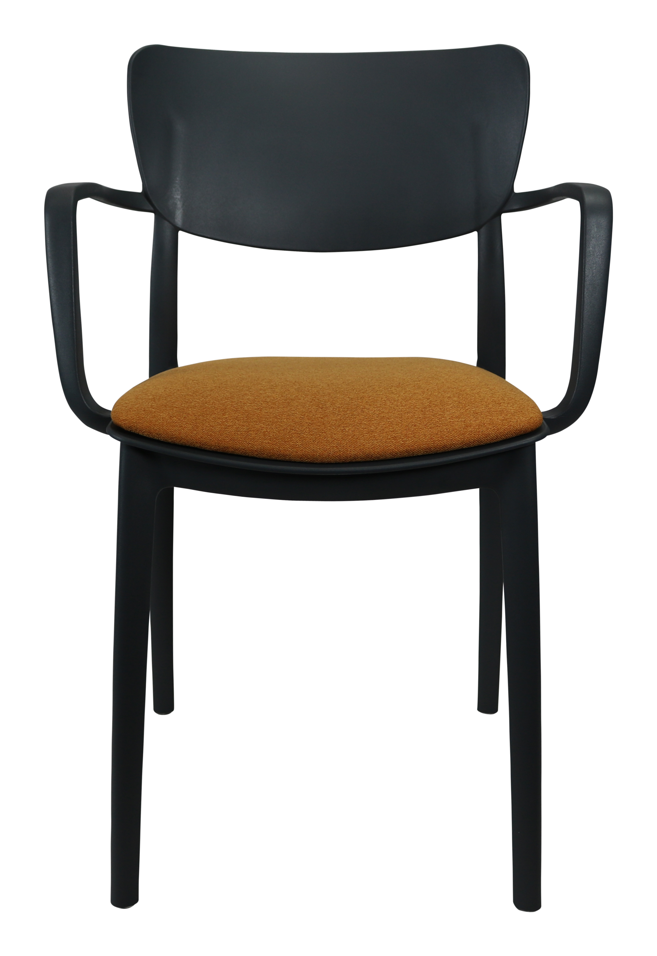 Siesta Lisa Arm Chair - Anthracite with Orange Fabric Cushion