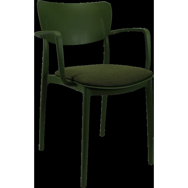 Siesta Lisa Arm Chair - Olive Green with Olive Green Fabric Cushion