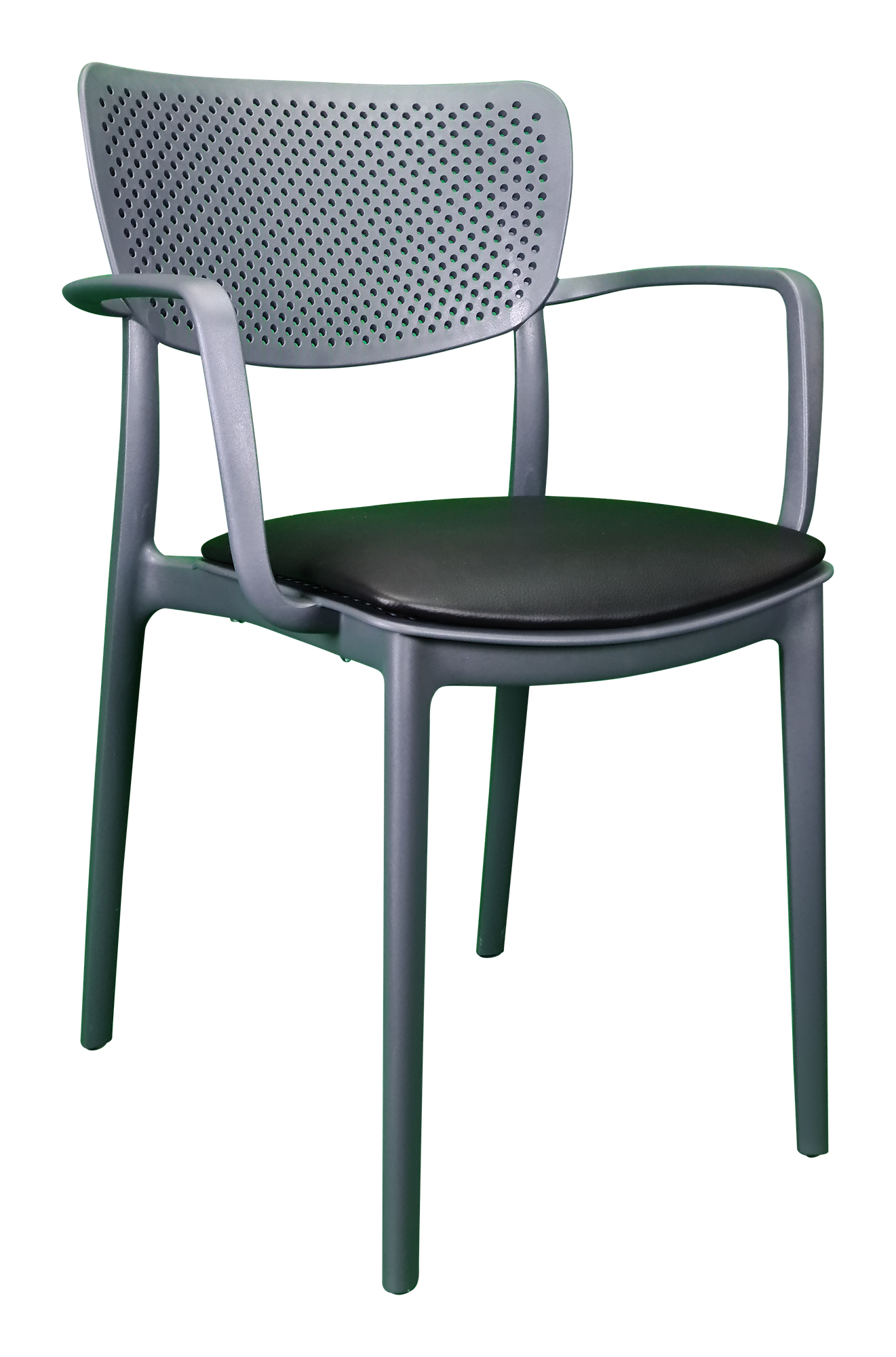 Siesta Loft Arm Chair - Anthracite with Black Vinyl Cushion