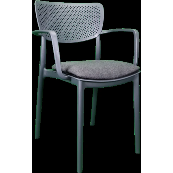 Siesta Loft Arm Chair - Anthracite with Anthracite Fabric Cushion