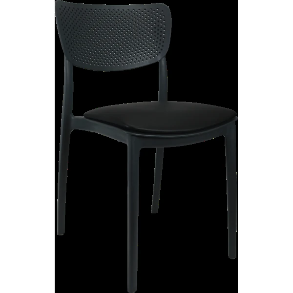 Siesta Lucy Chair - Anthracite with Black Vinyl Cushion