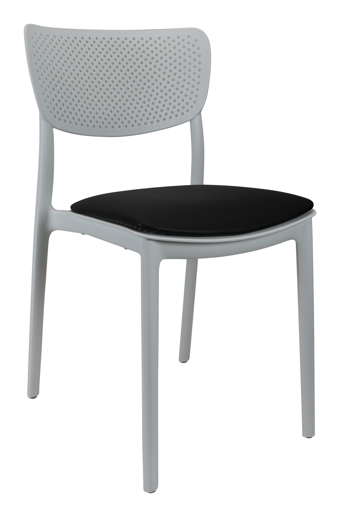 Siesta Lucy Chair - White with Black Vinyl Cushion