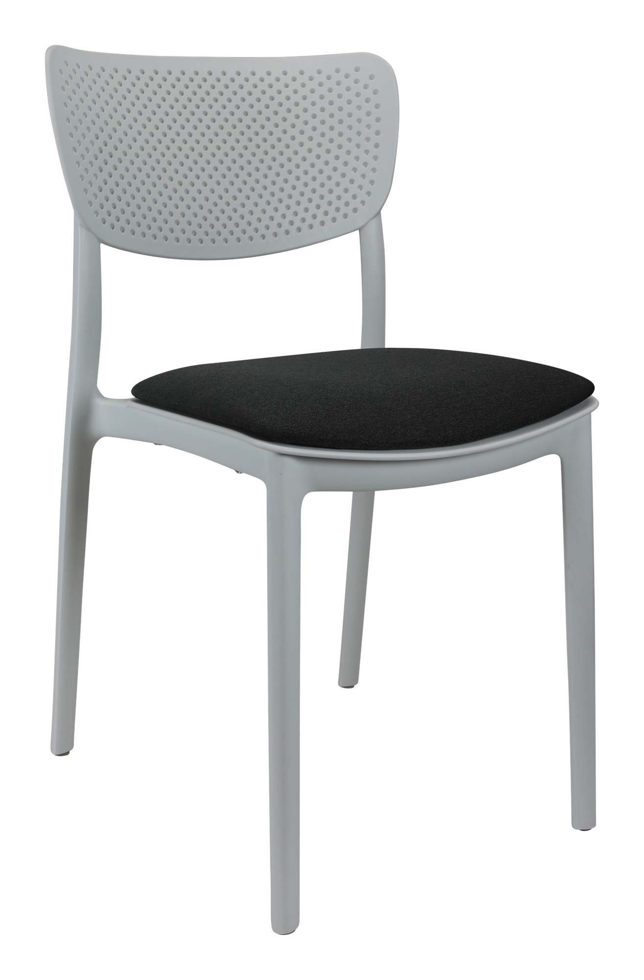 Siesta Lucy Chair - White with Anthracite Fabric Cushion