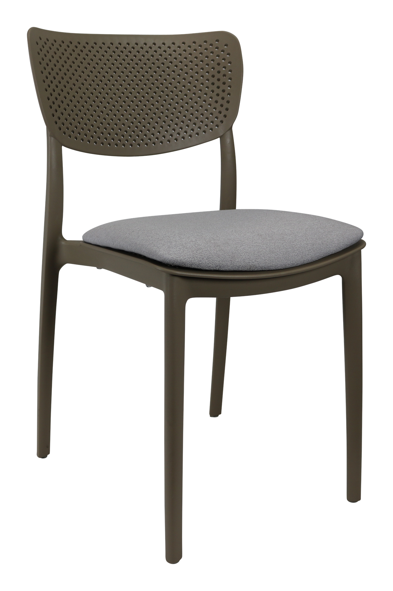 Siesta Lucy Chair - Taupe with Light Grey Fabric Cushion
