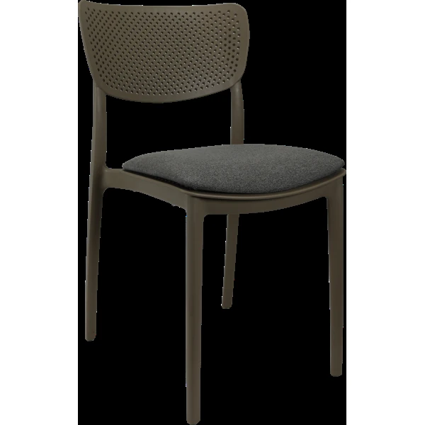 Siesta Lucy Chair - Taupe with Taupe Fabric Cushion