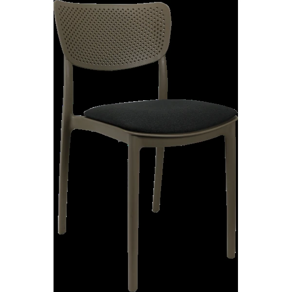 Siesta Lucy Chair - Taupe with Anthracite Fabric Cushion