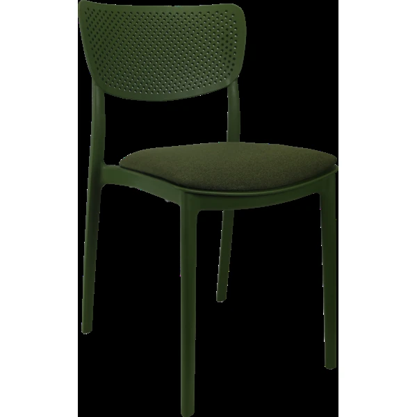 Siesta Lucy Chair - Olive Green with Olive Green Fabric Cushion
