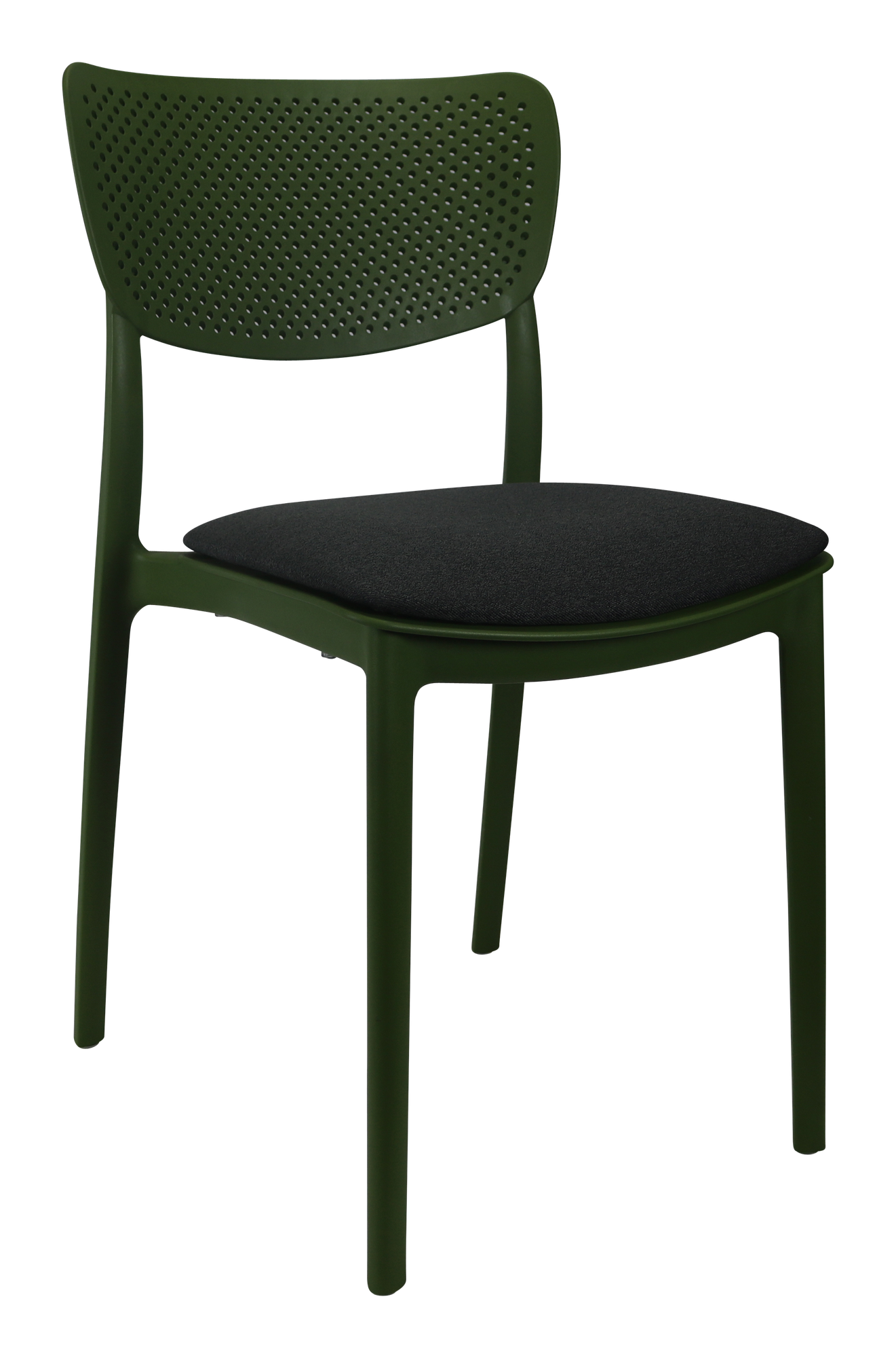 Siesta Lucy Chair - Olive Green with Anthracite Fabric Cushion