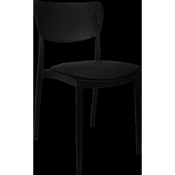 Siesta Lucy Chair - Black with Black Vinyl Cushion