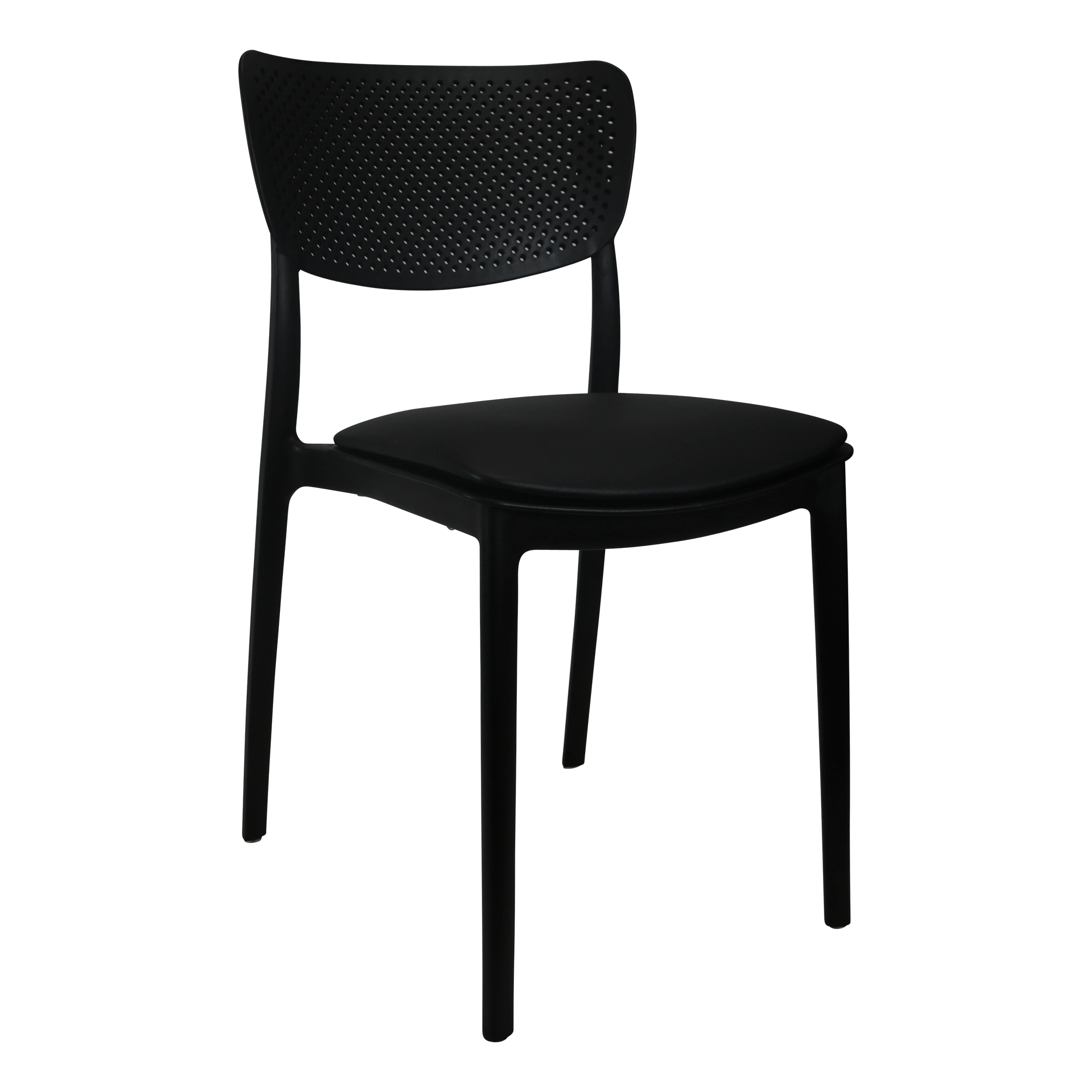 Siesta Lucy Chair - Black with Black Vinyl Cushion
