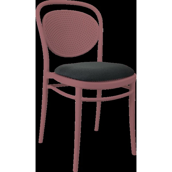 Siesta Marcel Chair - Marsala with Anthracite Fabric Cushion