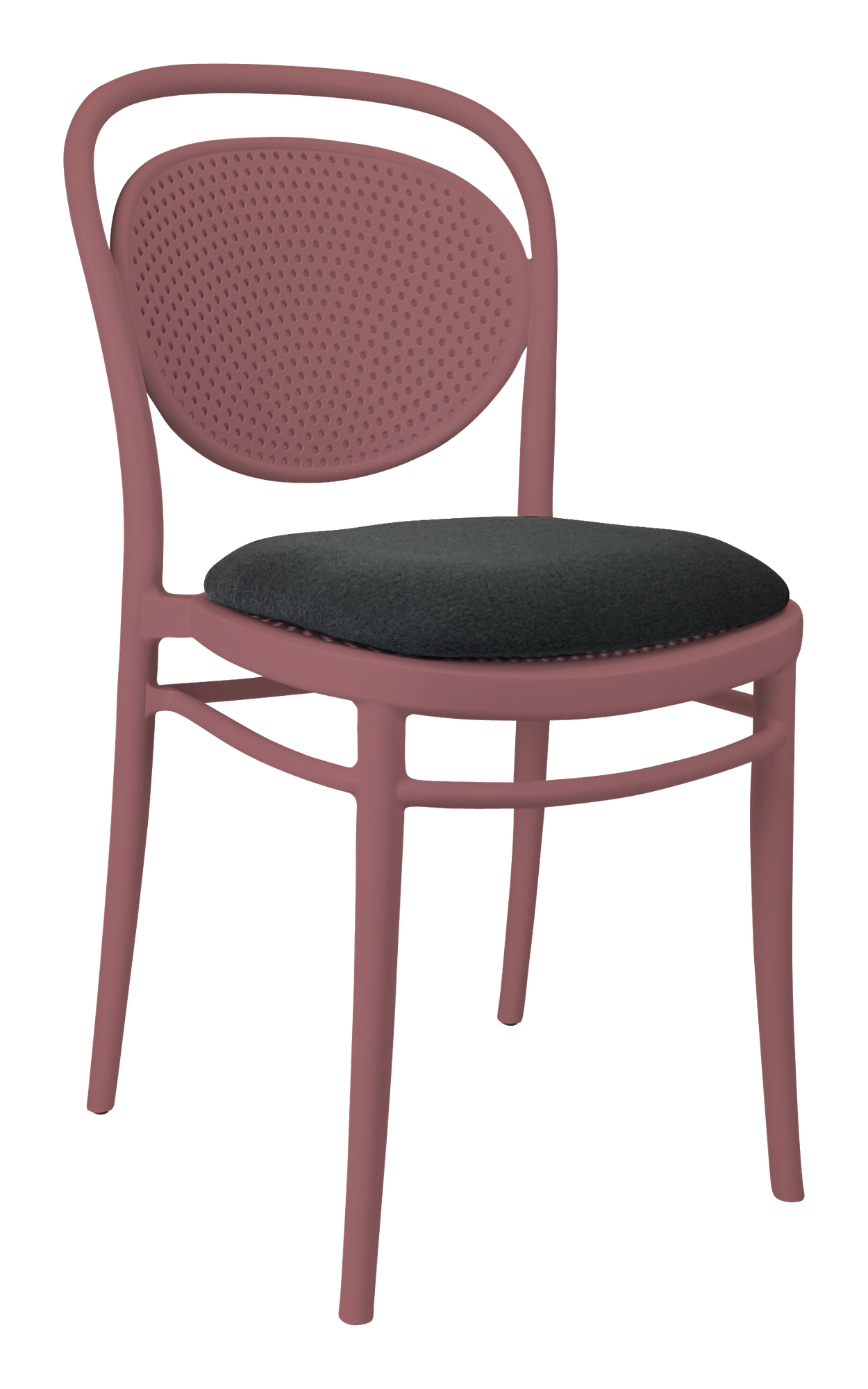 Siesta Marcel Chair - Marsala with Anthracite Fabric Cushion