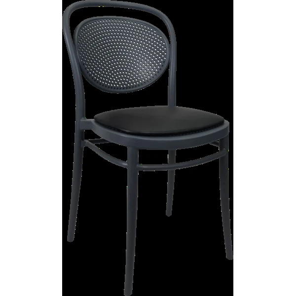Siesta Marcel Chair - Anthracite with Black Vinyl Cushion