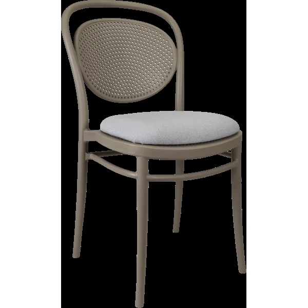 Siesta Marcel Chair - Taupe with Light Grey Fabric Cushion