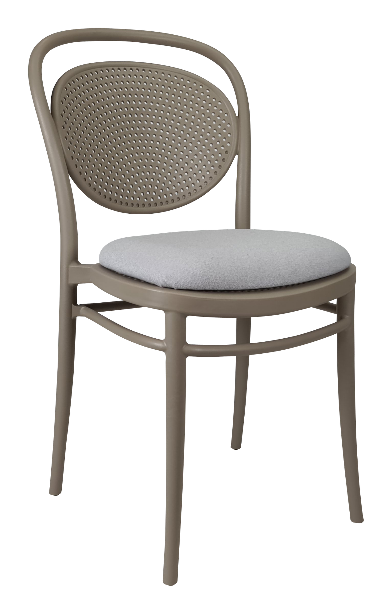 Siesta Marcel Chair - Taupe with Light Grey Fabric Cushion