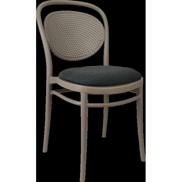 Siesta Marcel Chair - Taupe with Anthracite Fabric Cushion