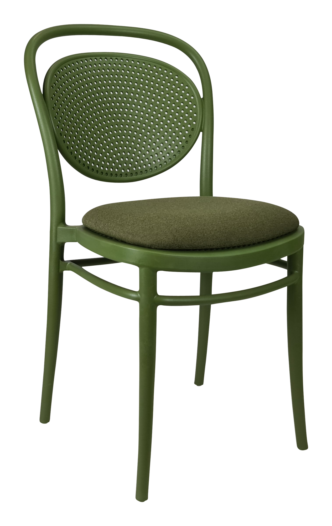 Siesta Marcel Chair - Olive Green with Olive Green Fabric Cushion