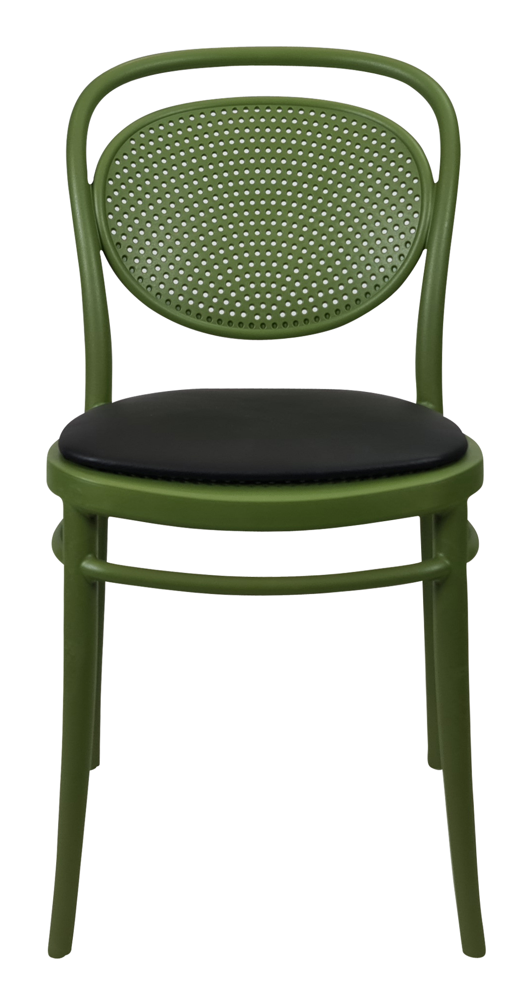 Siesta Marcel Chair - Olive Green with Black Vinyl Cushion