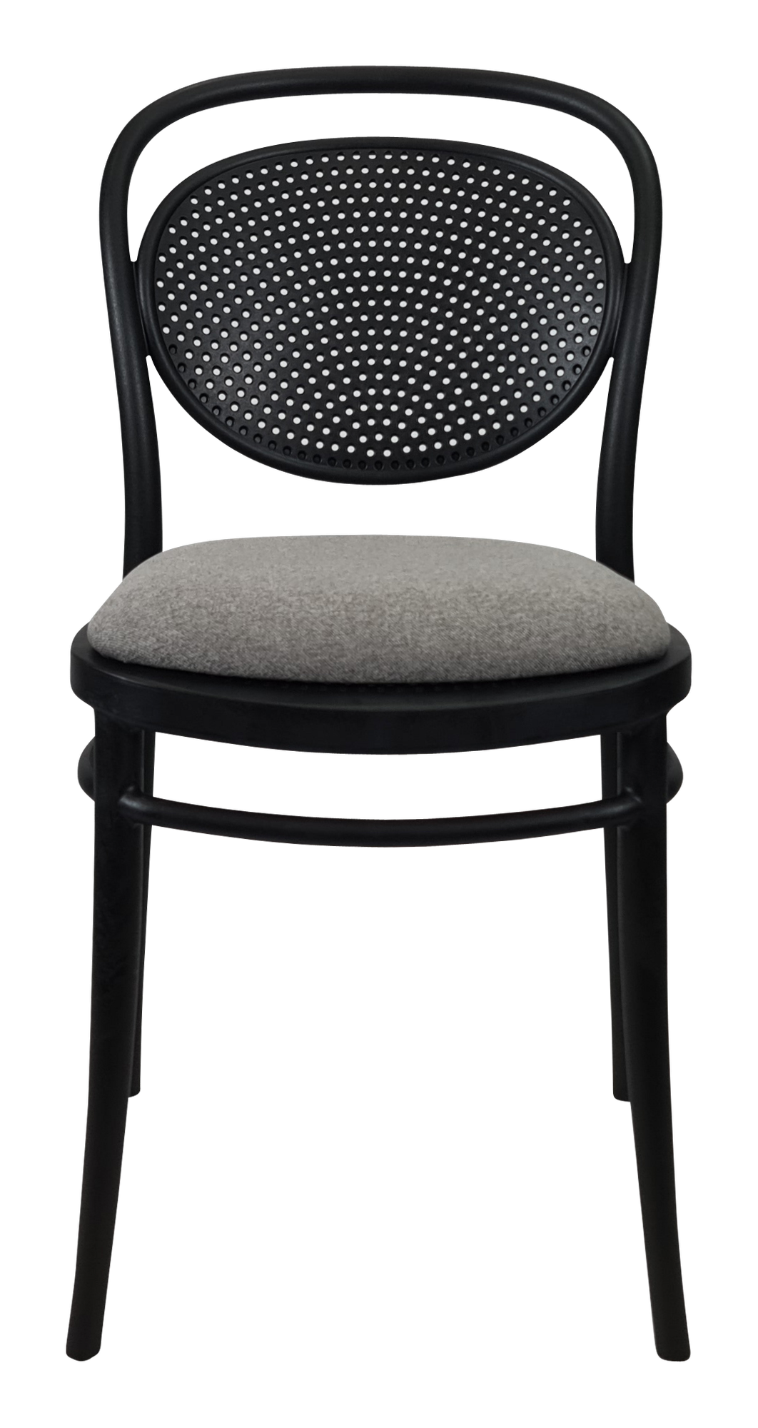 Siesta Marcel Chair - Black with Taupe Fabric Cushion