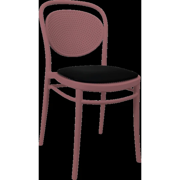 Siesta Marcel Chair - Marsala with Black Vinyl Cushion