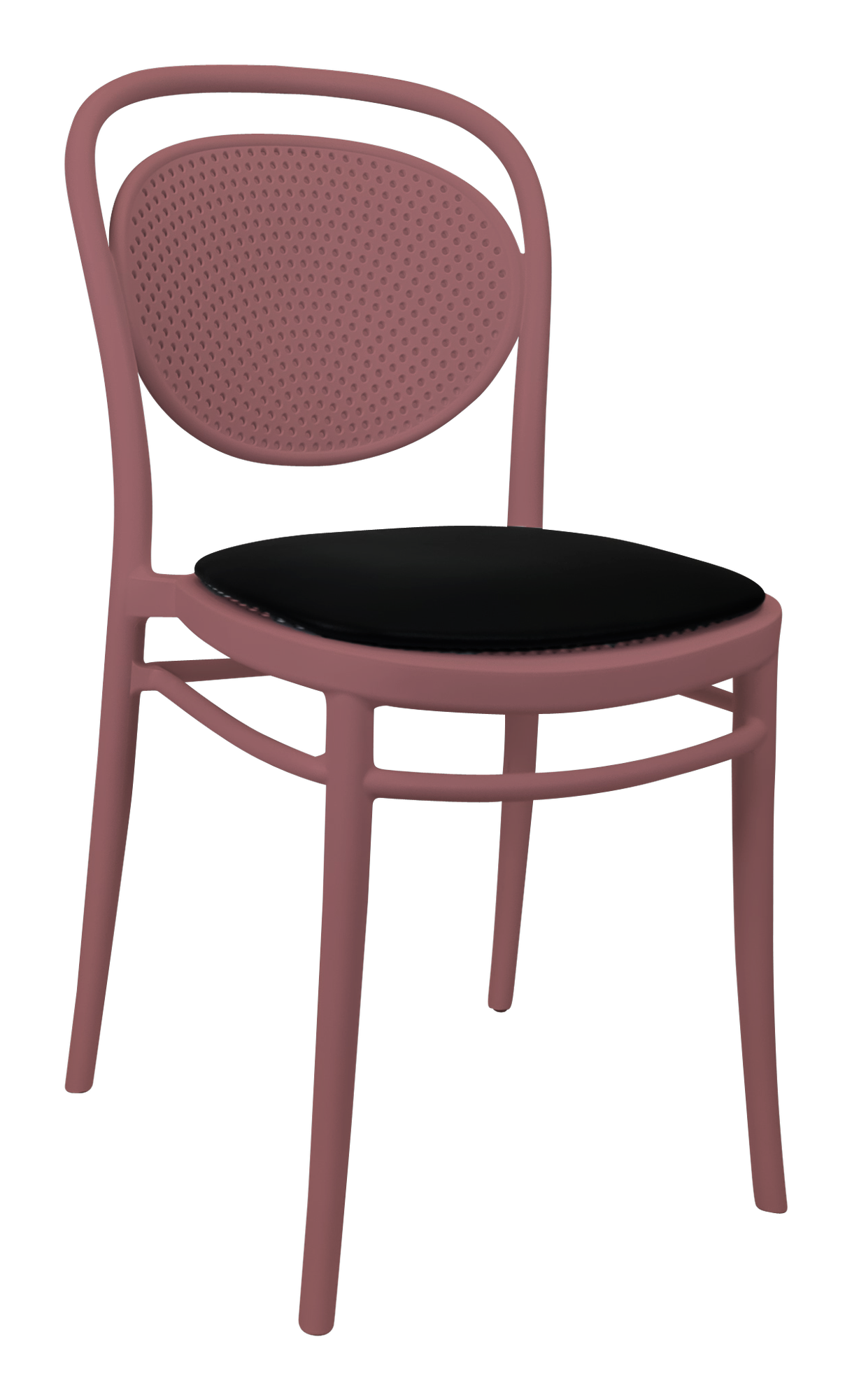 Siesta Marcel Chair - Marsala with Black Vinyl Cushion