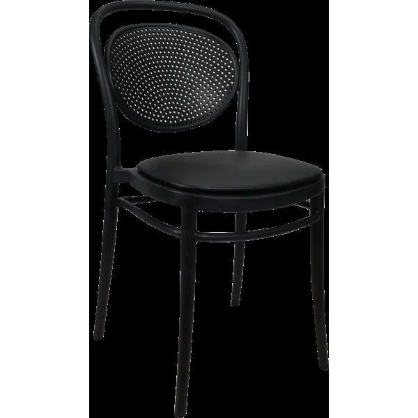 Siesta Marcel Chair - Black with Black Vinyl Cushion
