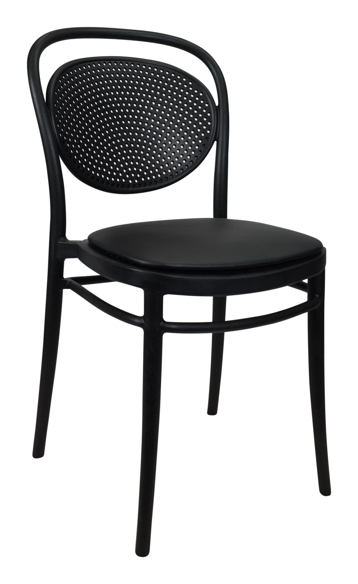 Siesta Marcel Chair - Black with Black Vinyl Cushion