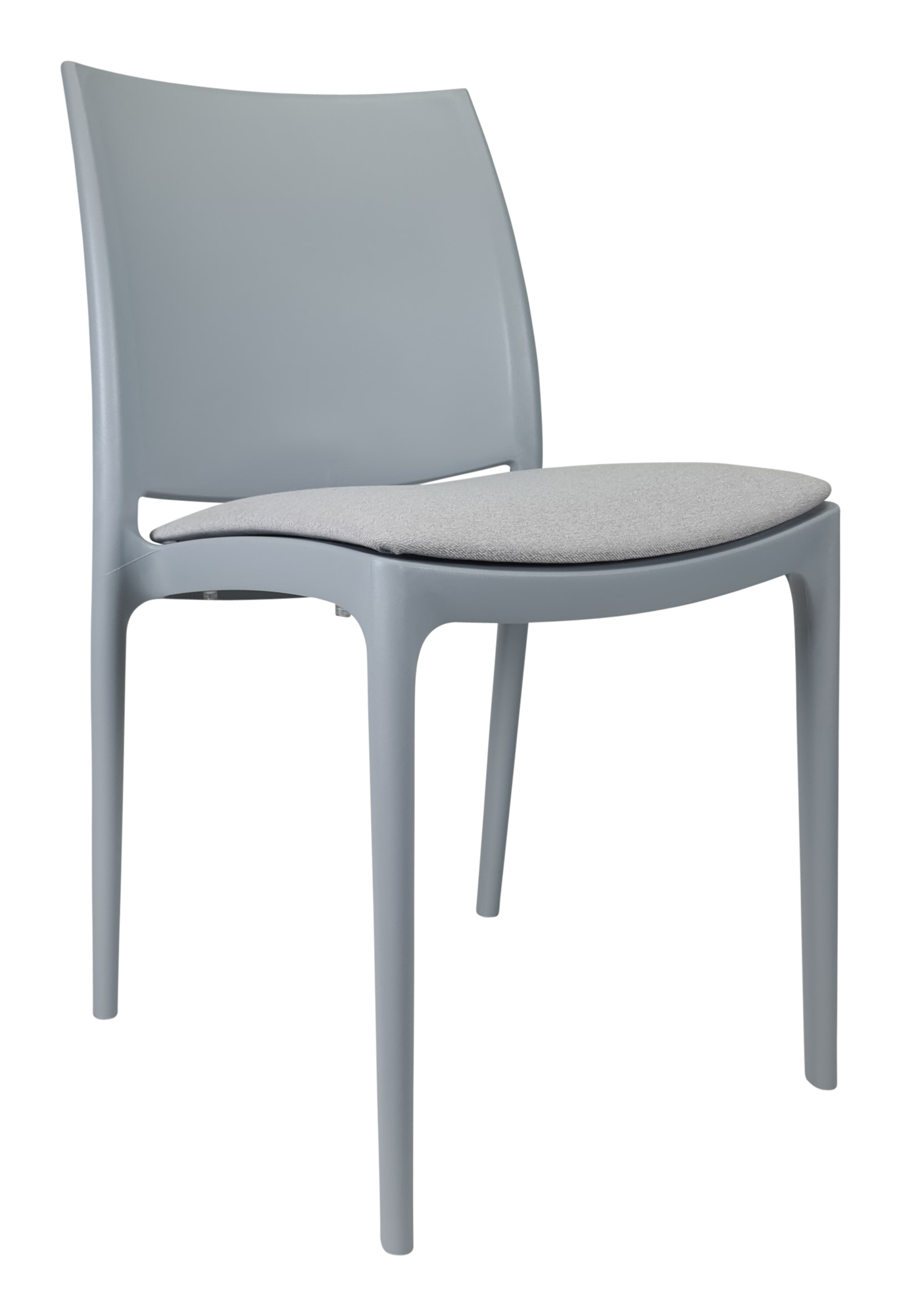 Siesta Maya Chair - Silver Grey with Light Grey Fabric Cushion