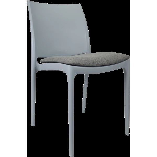 Siesta Maya Chair - Silver Grey with Taupe Fabric Cushion