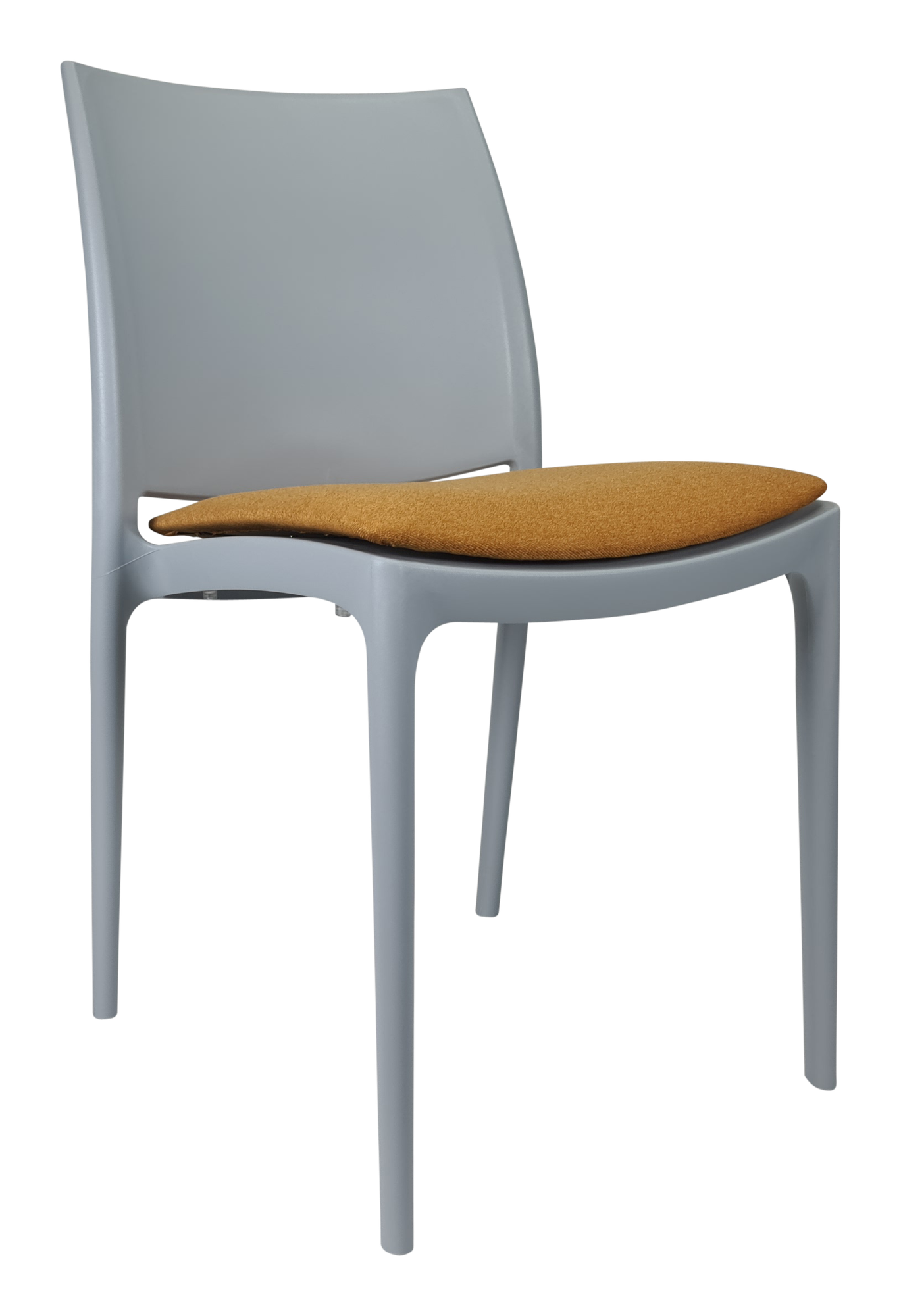 Siesta Maya Chair - Silver Grey with Orange Fabric Cushion