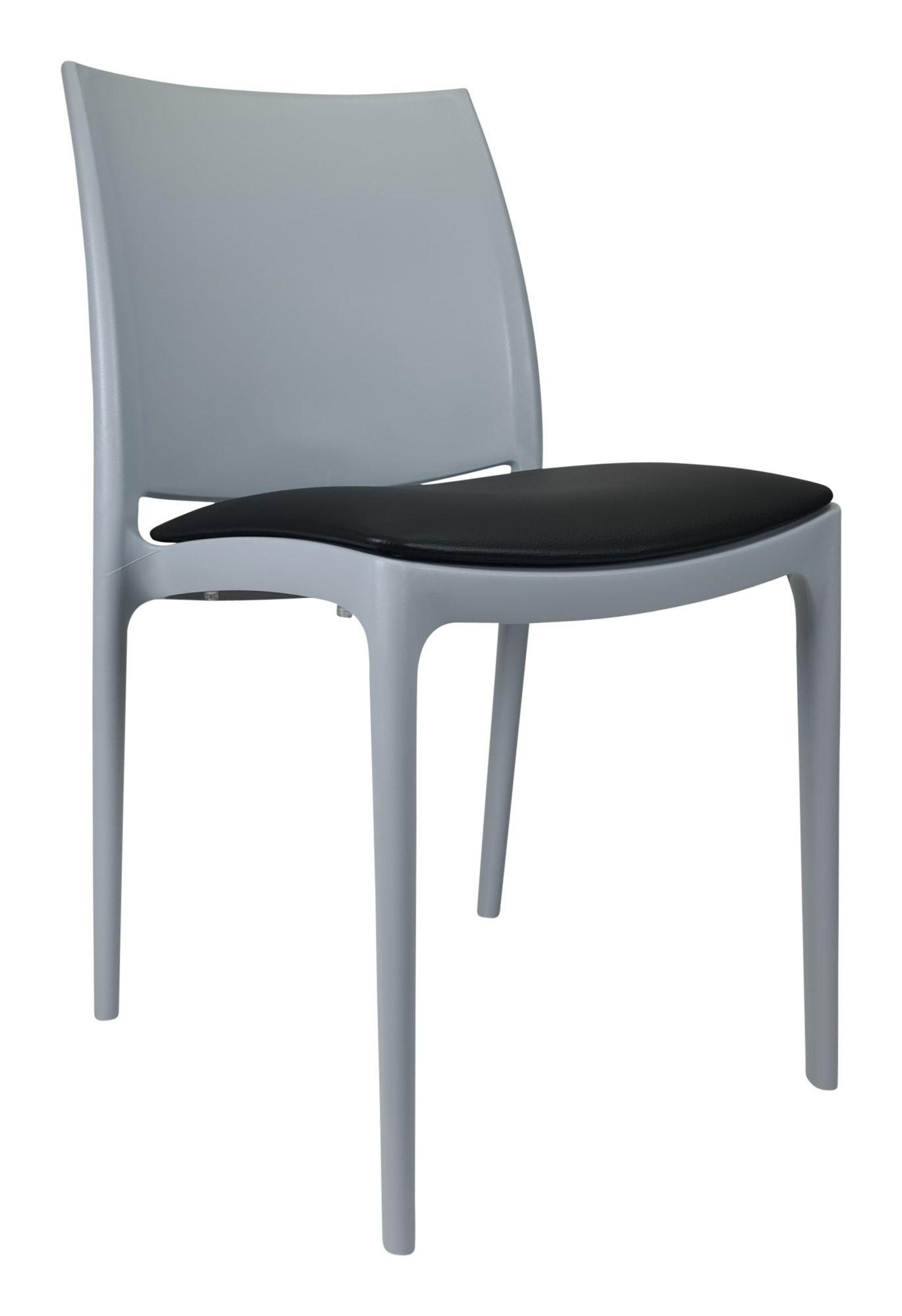 Siesta Maya Chair - Silver Grey with Black Vinyl Cushion
