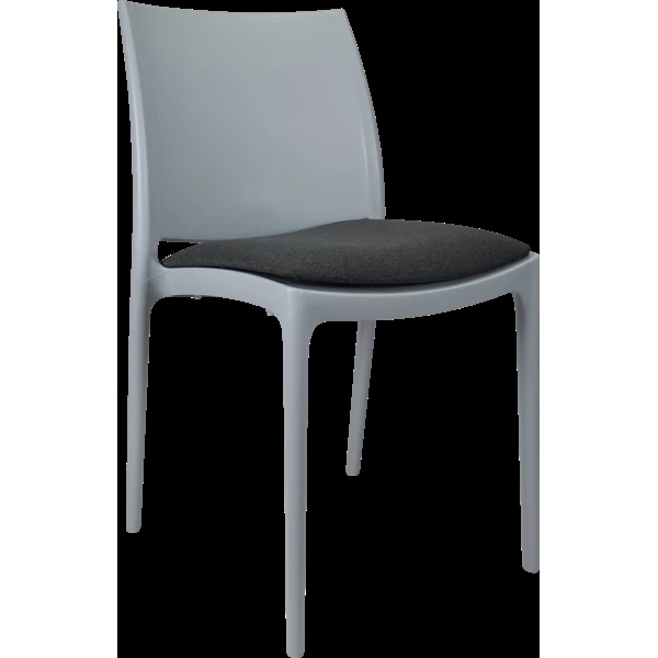 Siesta Maya Chair - Silver Grey with Anthracite Fabric Cushion