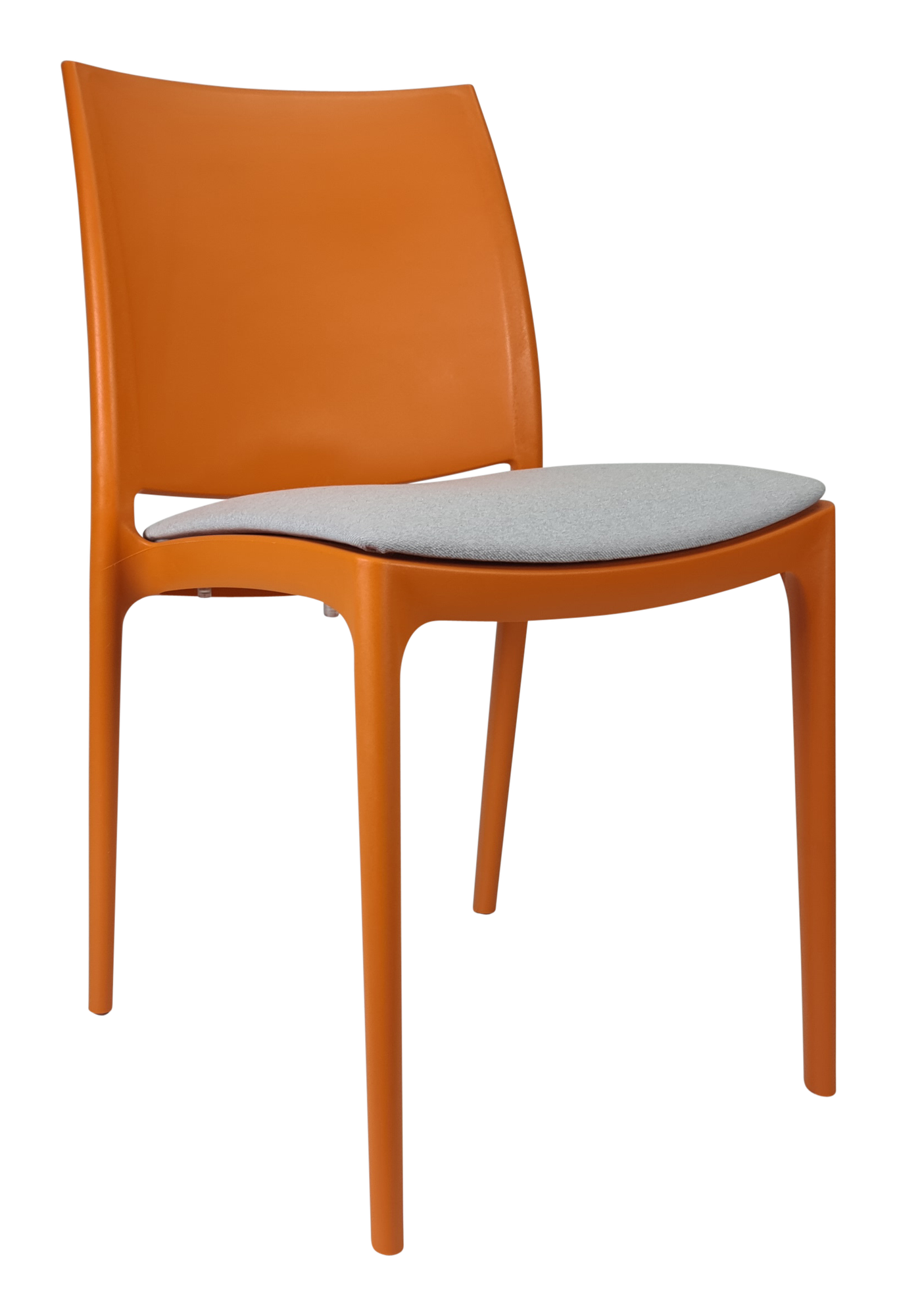 Siesta Maya Chair - Orange with Light Grey Fabric Cushion