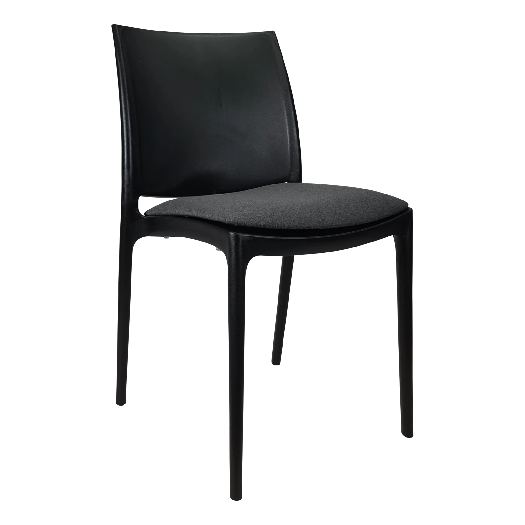 Siesta Maya Chair - Black with Anthracite Fabric Cushion
