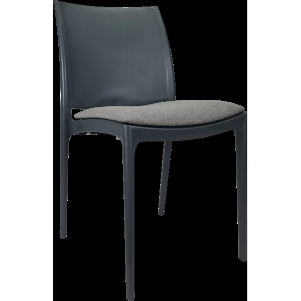 Siesta Maya Chair - Anthracite with Light Grey Fabric Cushion