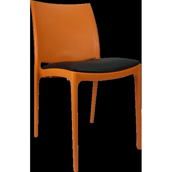 Siesta Maya Chair - Orange with Black Vinyl Cushion