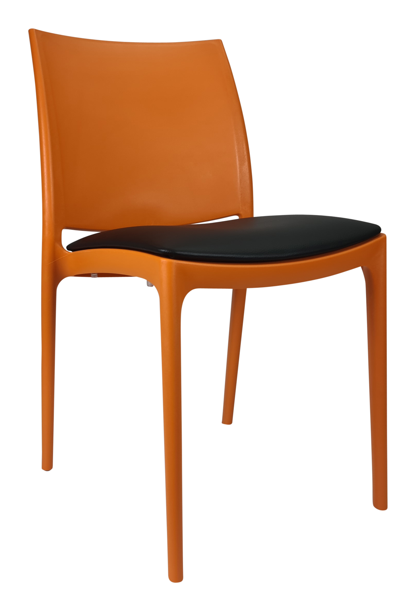 Siesta Maya Chair - Orange with Black Vinyl Cushion